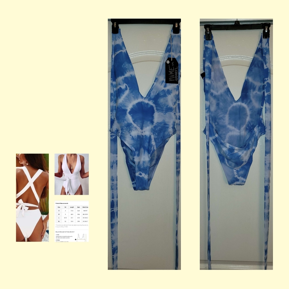 Tye dye 1 piece bathing suits